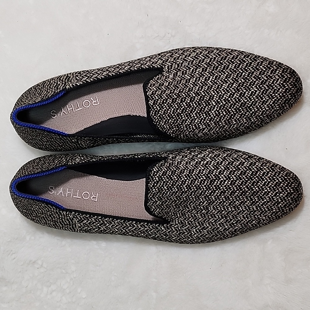 Rothy's The Almond Loafers shoes in the Sparkle Herringbone color Sz 8W - Picture 8 of 16